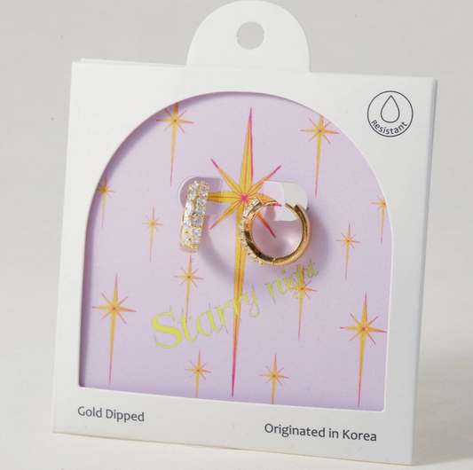 Classic Sparkle Huggie Hoops ✨ image 0