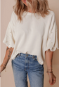Pearl Puff Sleeve Top – Ivory image 3