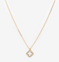 Golden Clover Crystal Necklace image 0
