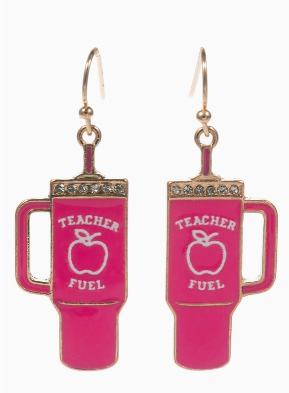 Teacher Fuel Coffee Cup Earrings image 2