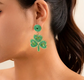 Lucky Shamrock Earrings – Green Gemstone Sparkle image 2