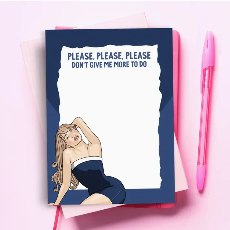 "Please Don’t Give Me More To Do" Notepad – Inspired by Sabrina Carpenter image 0