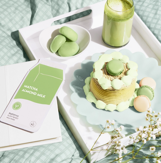 Matcha Almond Milk Radiance Plant-Based Milk Sheet Mask image 1