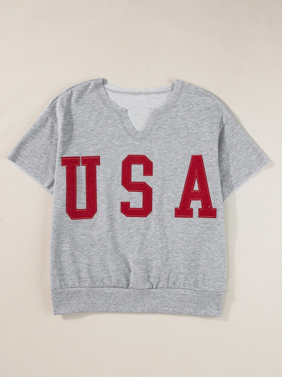 USA Patch V-Neck Tee image 3