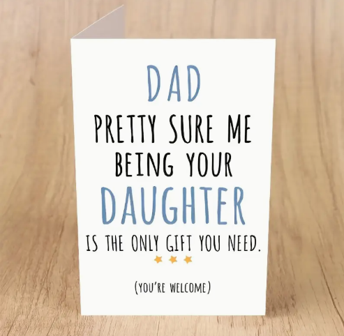 👔 Funny Father’s Day Card – Daughter Edition 💙 image 0