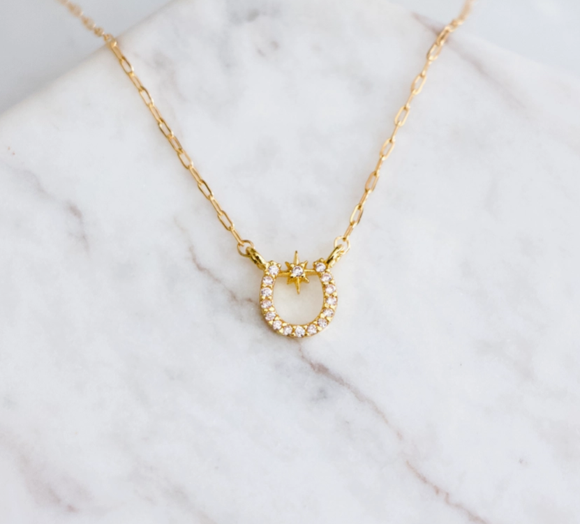 Lucky Star Horseshoe Necklace image 1