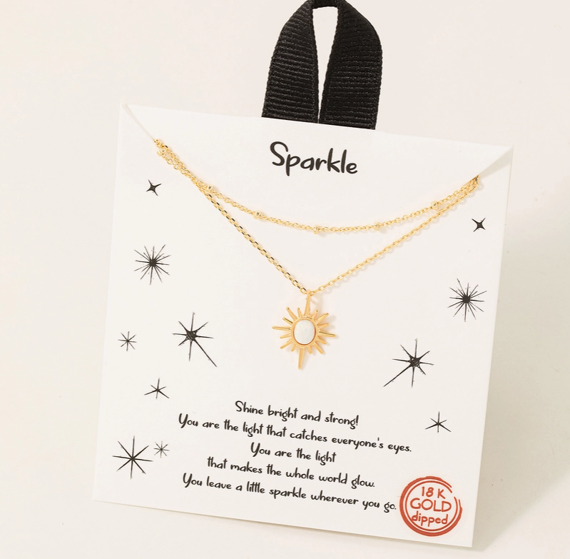 Radiant Sunburst Necklace – 18K Gold Dipped image 0