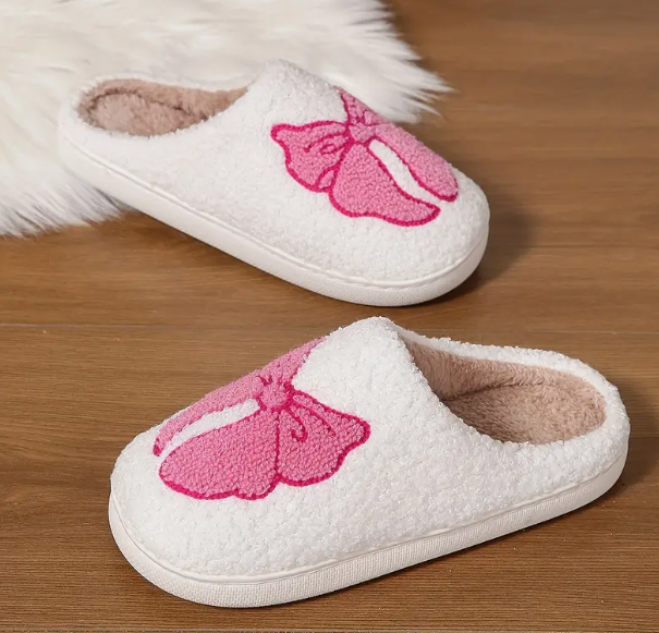 Pink Bow Slippers image 2