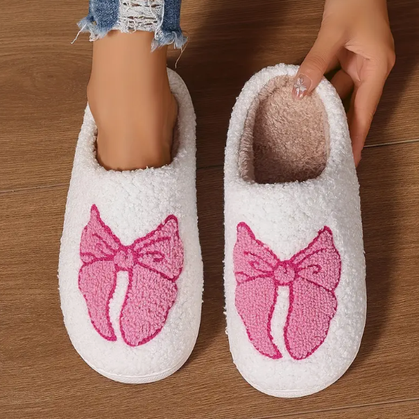 Pink Bow Slippers image 0