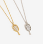 Pickleball Paddle Necklace – Silver or Gold image 0