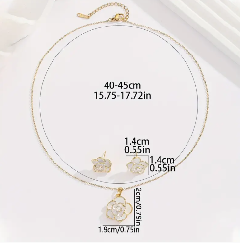 Golden Rose Jewelry Set image 2