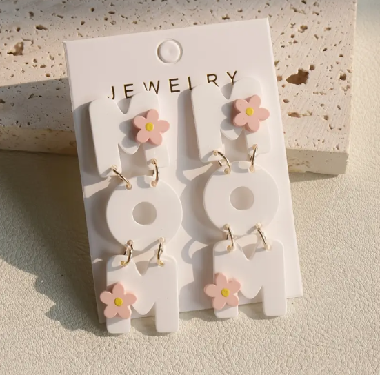 MOM Floral Drop Earrings 🌸 image 0