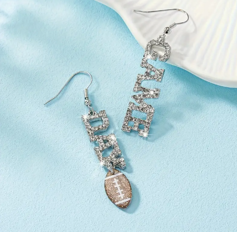 🏈 Game Day Rhinestone Drop Earrings (Gold or Silver) image 4