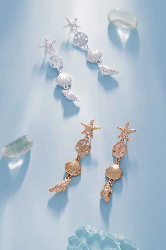 Seaside Stroll Drop Earrings - Silver image 0