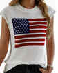 Stars & Stripes Knit Tank – Sleeveless American Flag Sweater image 0