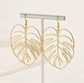 Gold-Plated Tropical Leaf Earrings 🌿✨ image 0
