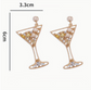 Gold Sparkling Cocktail Statement Earrings image 2