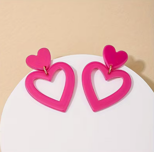 Dangle Heart Earrings image 0