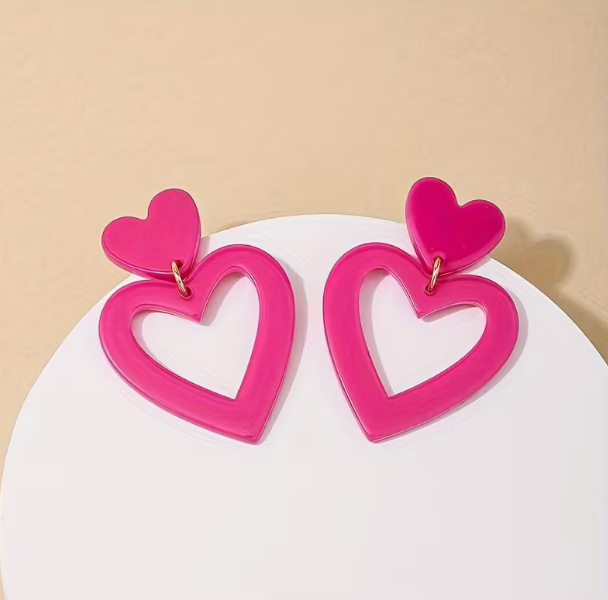 Dangle Heart Earrings image 0