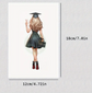 🎓 Brunette Grad Girl Graduation Card 🎓 image 2