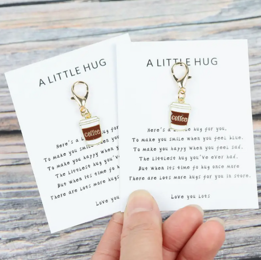 “A Little Hug” Coffee Cup Charm image 1