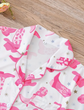 💖 Howdy, Dreamer! White & Pink Cowgirl Boot Pajama Set image 2