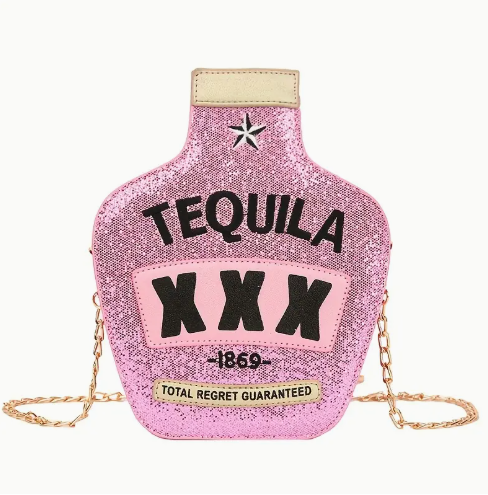 ✨ Party-Ready Tequila Bottle Crossbody Bag – Glitter Edition! ✨ image 4