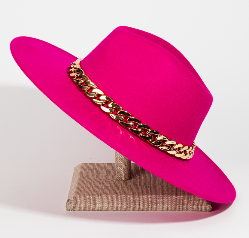 Chic Chain-Banded Felt Hat image 3