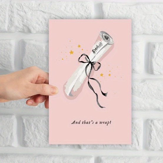 🎓 "And That’s a Wrap" Graduation Card – Cute & Classy! 🎓 image 1
