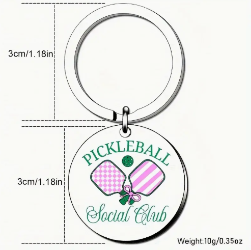 Pickleball Social Club Keychain image 3
