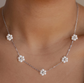 Silver Blossom Pearl Necklace image 1