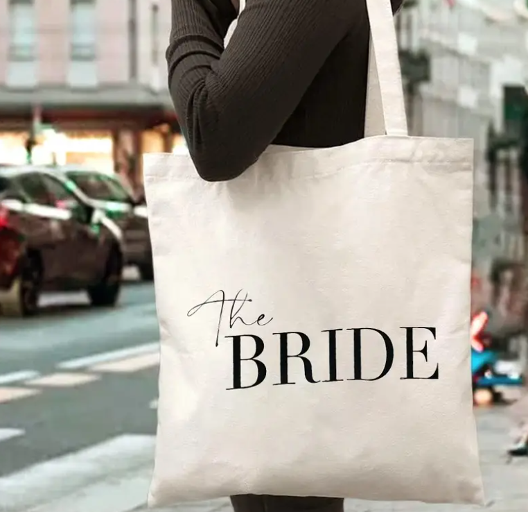 "The Bride" Canvas Tote Bag image 0