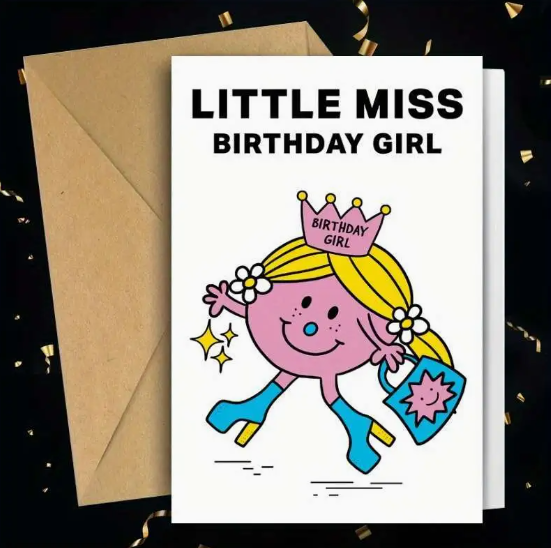 "Little Miss Birthday Girl" Card – Celebrate in Style! 🎉✨ image 1