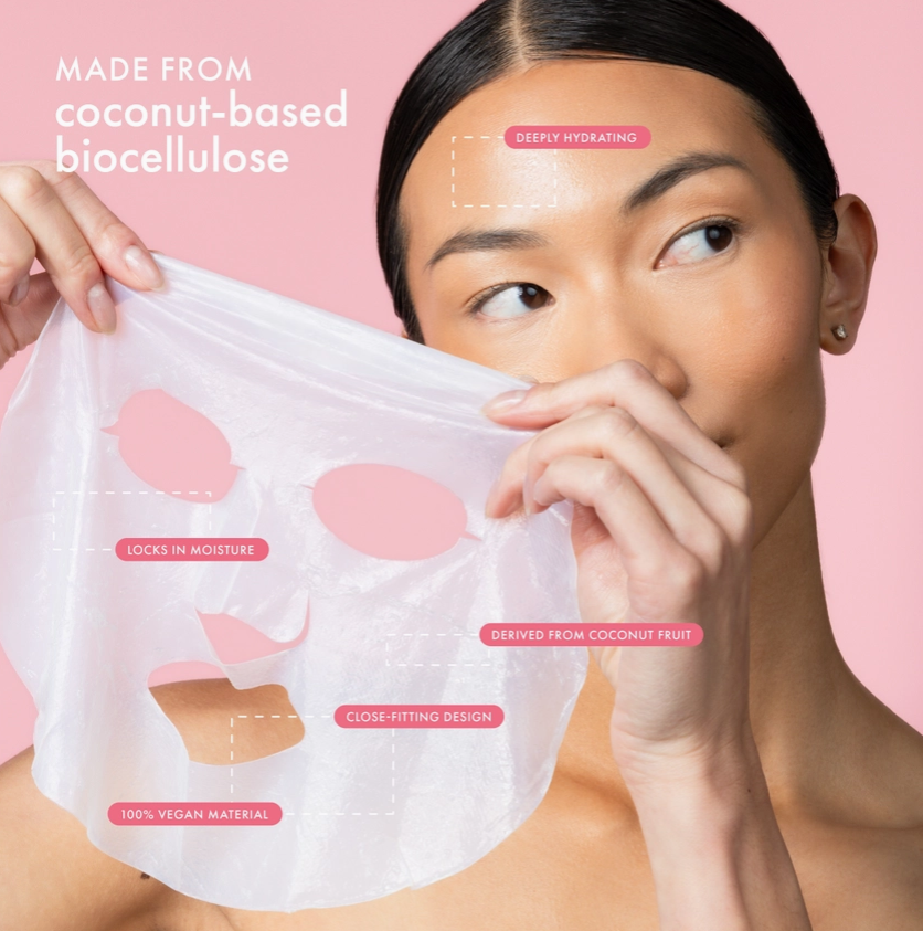 Strawberry Coco Rosé Soothing Biocellulose Mocktail Mask image 2
