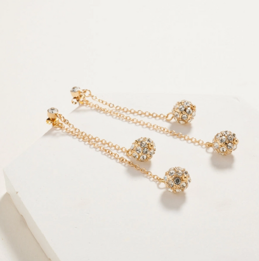 “Midnight Sparkle” Crystal Drop Earrings image 1