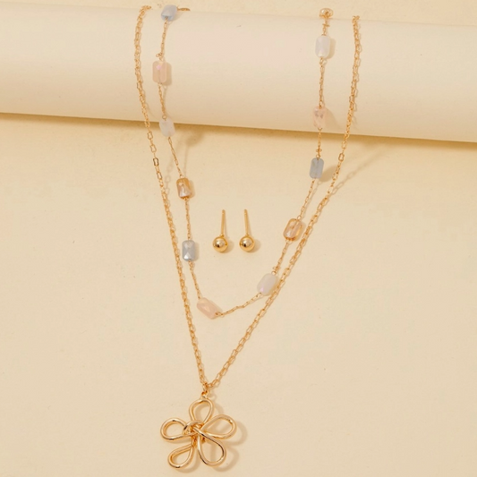 Meadow Breeze Layered Necklace Set image 0
