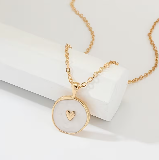 Gold Dipped Abstract Heart Necklace image 0