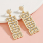 💍 Bride Beaded Statement Earrings image 0