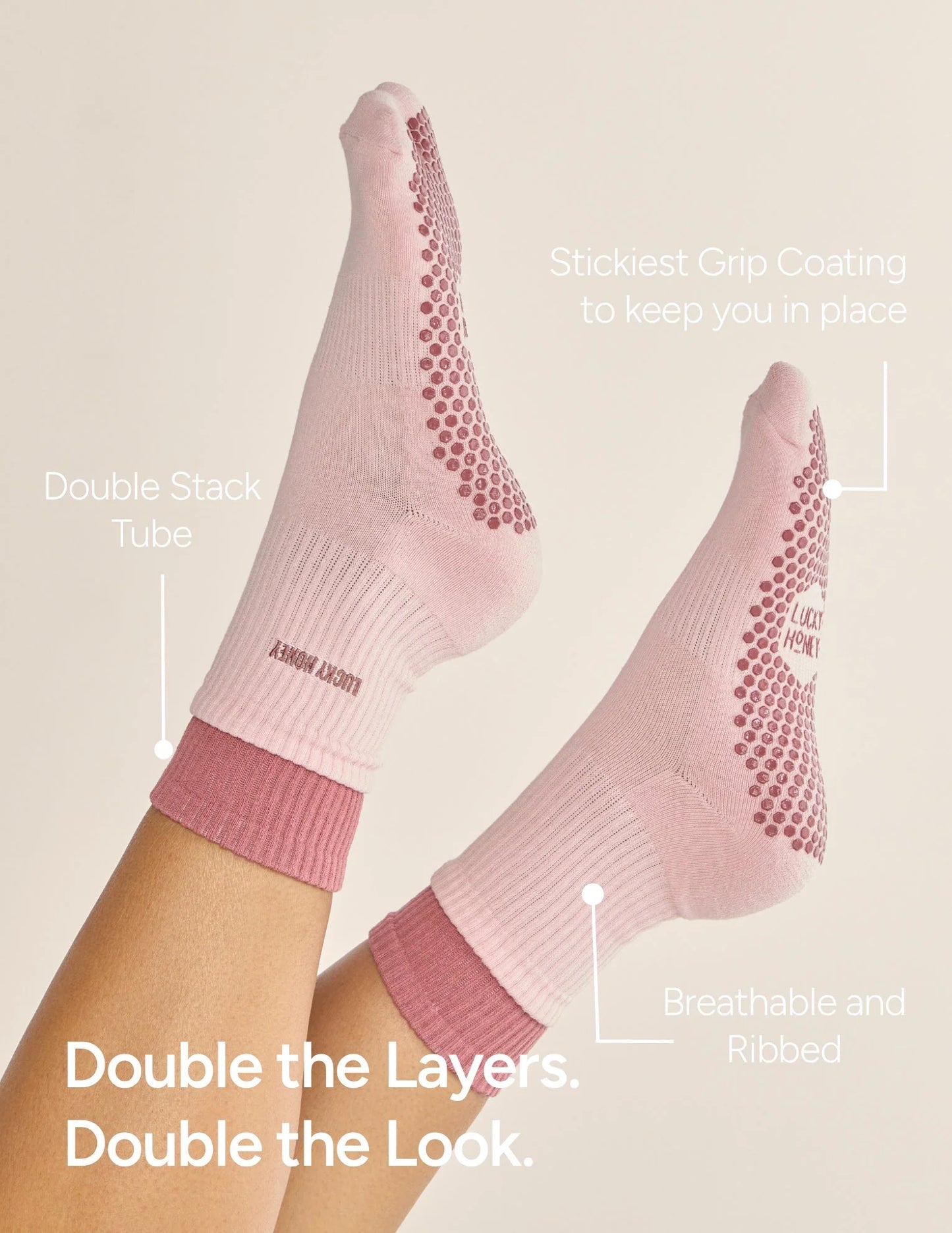 The Stacked Sock - Blush
