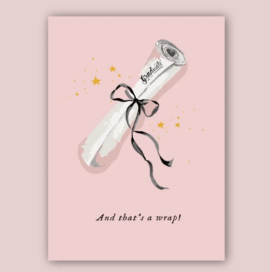 🎓 "And That’s a Wrap" Graduation Card – Cute & Classy! 🎓 image 0