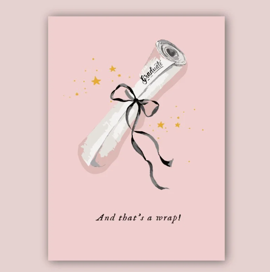 🎓 "And That’s a Wrap" Graduation Card – Cute & Classy! 🎓 image 0