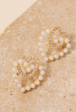 Double Love Pearl Heart Earrings image 0