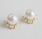 Chic Vintage Glass Pearl Drop Earrings image 0