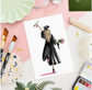 🎓 Blonde Grad Girl Graduation Card 🎓 image 1