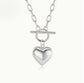 Chunky Heart Pendant Toggle Necklace image 1