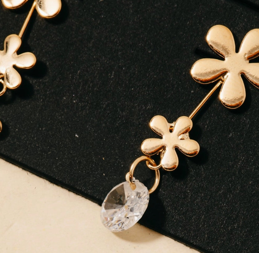 Daisy Drop Crystal Earrings image 1