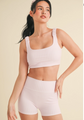 Gingham Ruffle Back Sports Bra image 1