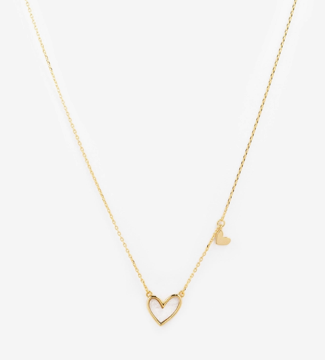 Double Heart Dainty Necklace image 0