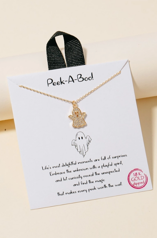 Peek-A-Boo Ghost Necklace image 0