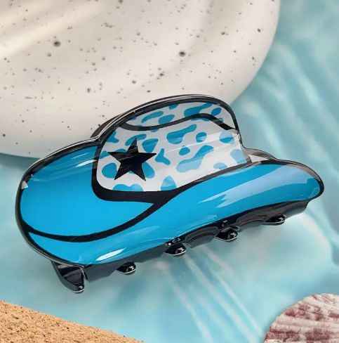 🤠 Yeehaw Hair Flair: Cowboy Hat Claw Clips image 3